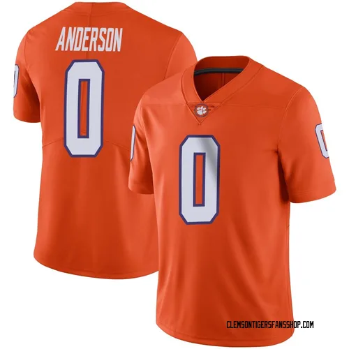Youth Nike Jamal Anderson Clemson Tigers Limited Orange Football Jersey