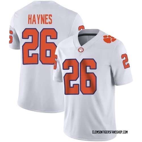 Youth Nike Jay Haynes Clemson Tigers Game White Football Jersey