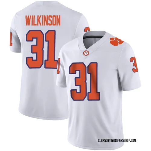 Youth Nike Joe Wilkinson Clemson Tigers Game White Football Jersey
