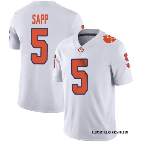 Youth Nike Josh Sapp Clemson Tigers Game White Football Jersey