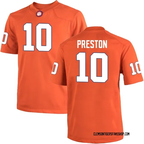 Youth Nike Juju Preston Clemson Tigers Game Orange Team Color College Jersey