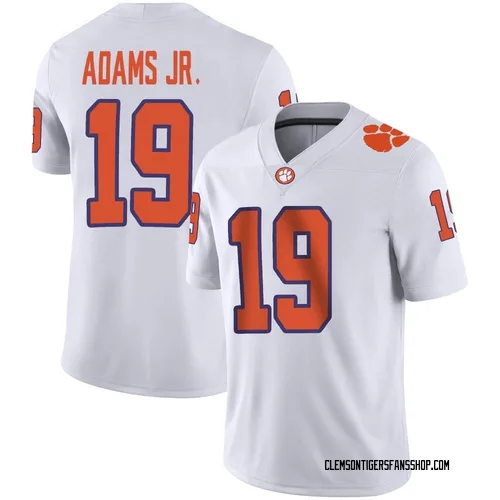 Youth Nike Keith Adams Jr. Clemson Tigers Game White Football Jersey