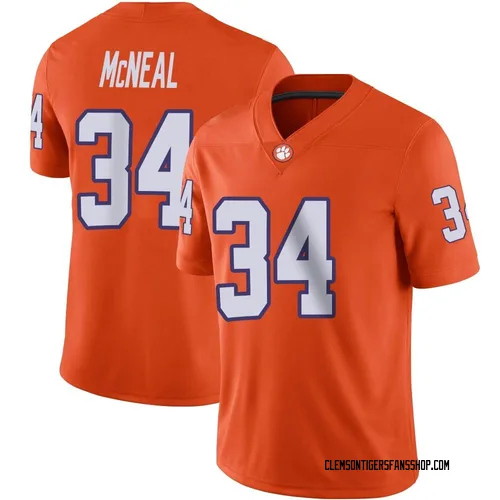 Youth Nike Kevin McNeal Clemson Tigers Game Orange Football Jersey
