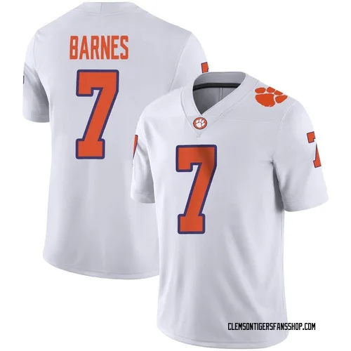 Youth Nike Khalil Barnes Clemson Tigers Game White Football Jersey