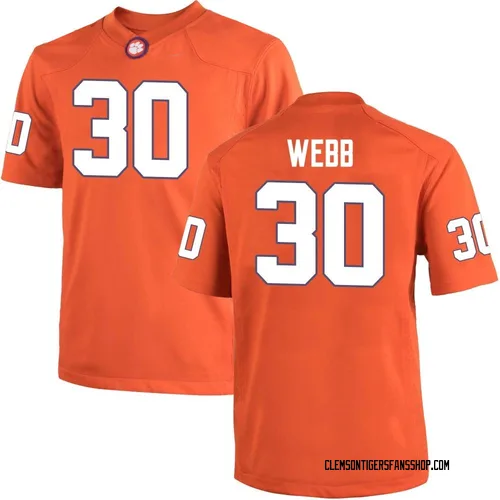 Youth Nike Kylen Webb Clemson Tigers Game Orange Team Color College Jersey