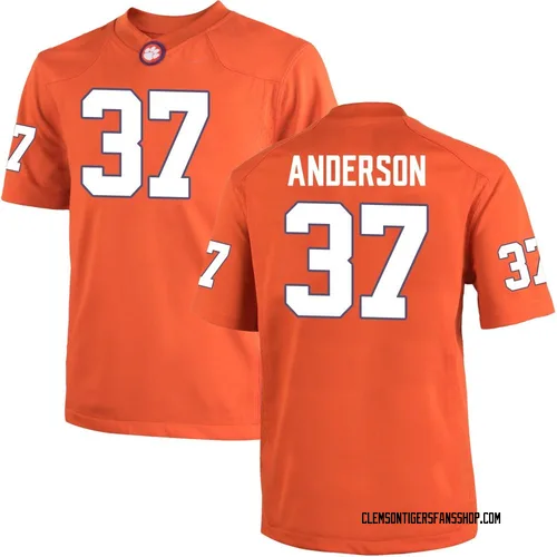 Youth Nike Logan Anderson Clemson Tigers Game Orange Team Color College Jersey
