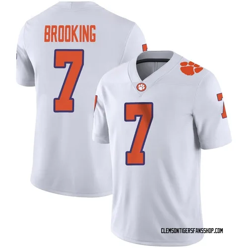 Youth Nike Logan Brooking Clemson Tigers Game White Football Jersey