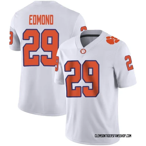 Youth Nike Marcus Edmond Clemson Tigers Game White Football Jersey