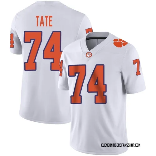 Youth Nike Marcus Tate Clemson Tigers Game White Football Jersey