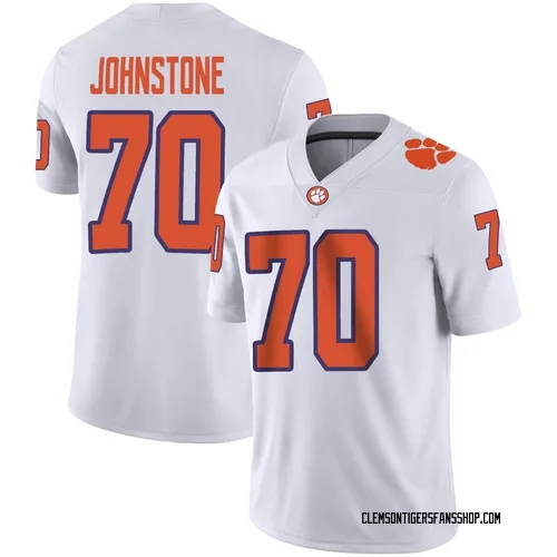 Youth Nike Mason Johnstone Clemson Tigers Game White Football Jersey