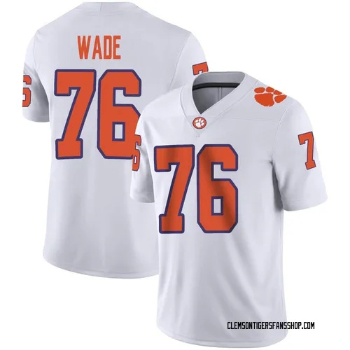 Youth Nike Mason Wade Clemson Tigers Game White Football Jersey