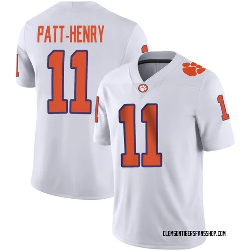 Youth Nike Olsen Patt-Henry Clemson Tigers Game White Football Jersey