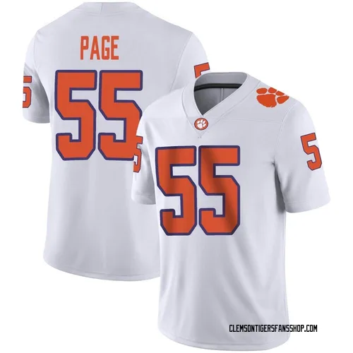Youth Nike Payton Page Clemson Tigers Game White Football Jersey