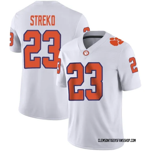 Youth Nike Peyton Streko Clemson Tigers Game White Football Jersey