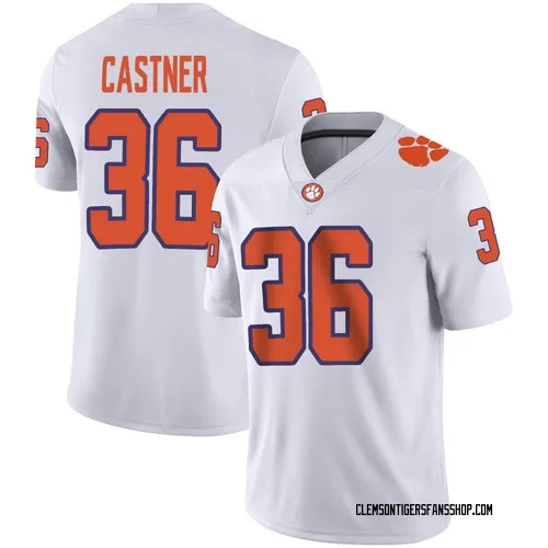 Youth Nike Quinn Castner Clemson Tigers Game White Football Jersey