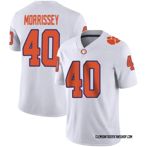 Youth Nike Reed Morrissey Clemson Tigers Game White Football Jersey