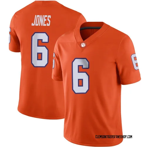 Youth Nike Ricardo Jones Clemson Tigers Game Orange Football Jersey