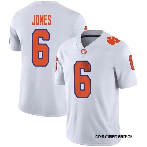 Youth Nike Ricardo Jones Clemson Tigers Game White Football Jersey