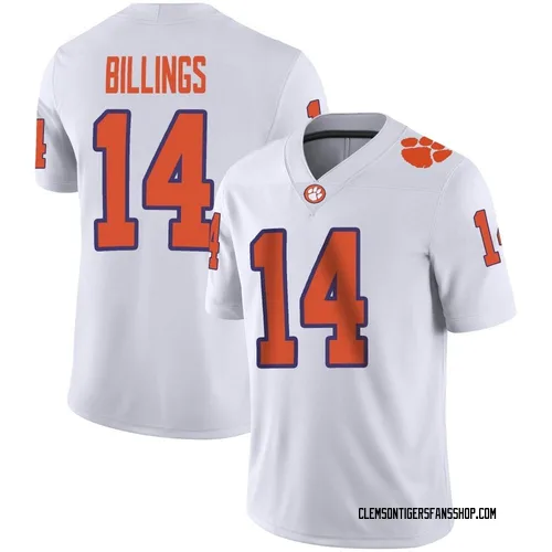 Youth Nike Rob Billings Clemson Tigers Game White Football Jersey