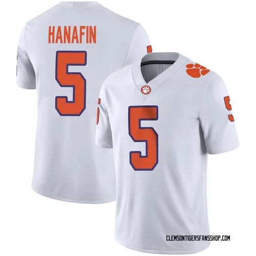 Youth Nike Ronan Hanafin Clemson Tigers Game White Football Jersey