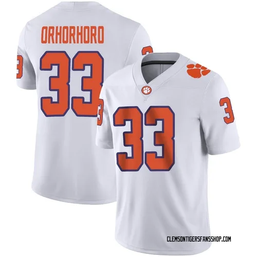 Youth Nike Ruke Orhorhoro Clemson Tigers Game White Football Jersey
