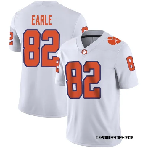 Youth Nike Sam Earle Clemson Tigers Game White Football Jersey