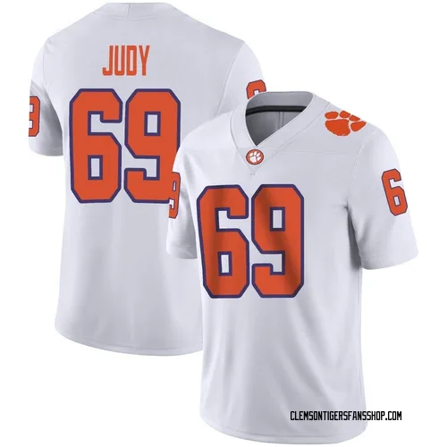Youth Nike Sam Judy Clemson Tigers Game White Football Jersey