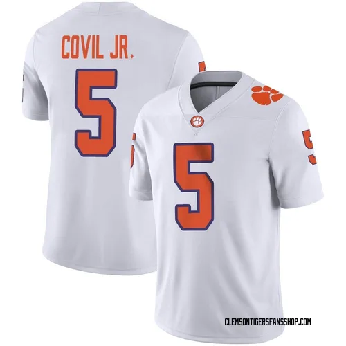 Youth Nike Sherrod Covil Jr. Clemson Tigers Game White Football Jersey