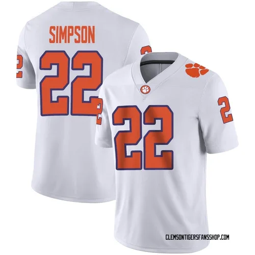 Youth Nike Trenton Simpson Clemson Tigers Game White Football Jersey