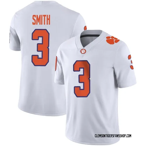 Youth Nike Tristan Smith Clemson Tigers Game White Football Jersey
