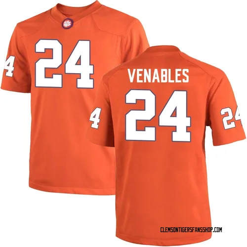 Youth Nike Tyler Venables Clemson Tigers Replica Orange Team Color College Jersey