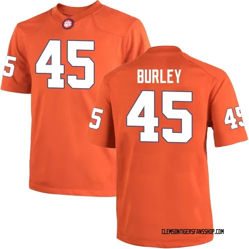 Youth Nike Vic Burley Clemson Tigers Game Orange Team Color College Jersey