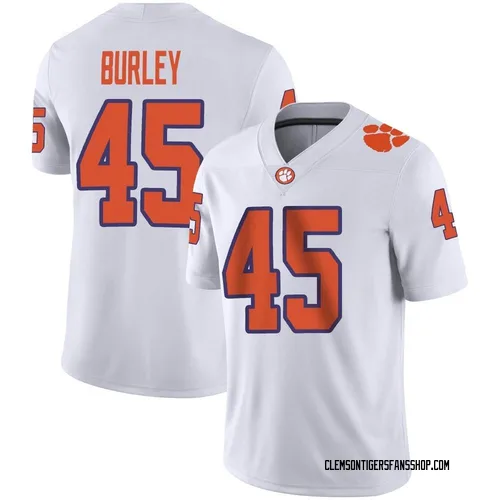 Youth Nike Vic Burley Clemson Tigers Game White Football Jersey
