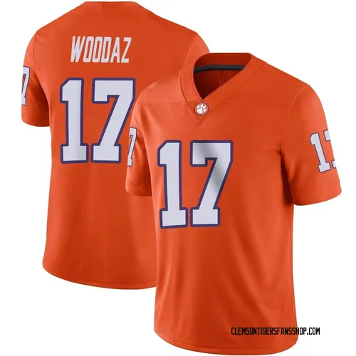 Youth Nike Wade Woodaz Clemson Tigers Game Orange Football Jersey