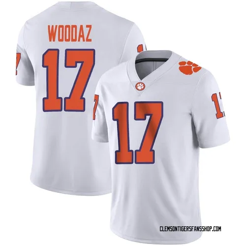 Youth Nike Wade Woodaz Clemson Tigers Game White Football Jersey
