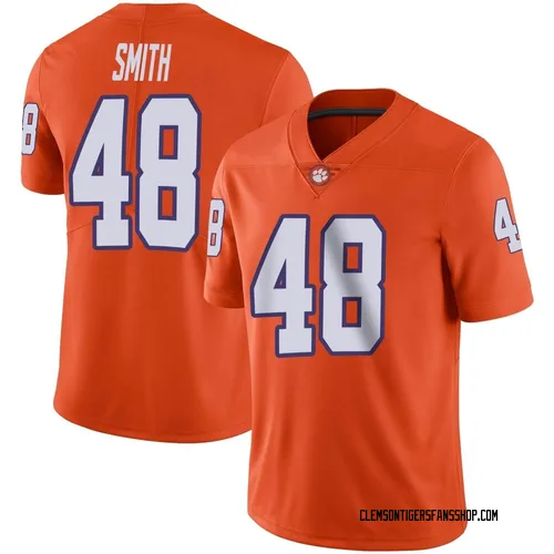 Youth Nike Walt Smith Clemson Tigers Limited Orange Football Jersey