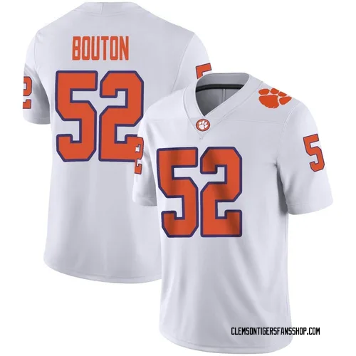 Youth Nike William Bouton Clemson Tigers Game White Football Jersey
