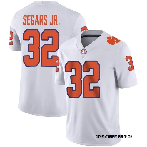 Youth Nike Wise Segars Jr. Clemson Tigers Game White Football Jersey