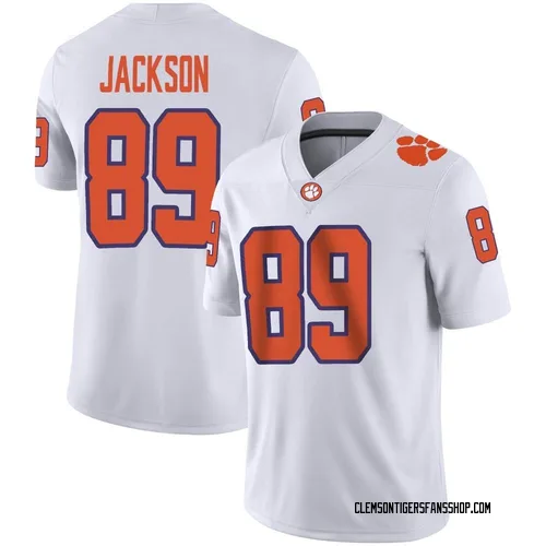 Youth Nike Zach Jackson Clemson Tigers Game White Football Jersey